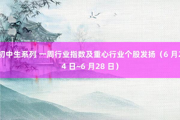 初中生系列 一周行业指数及重心行业个股发扬（6 月24 日~6 月28 日）