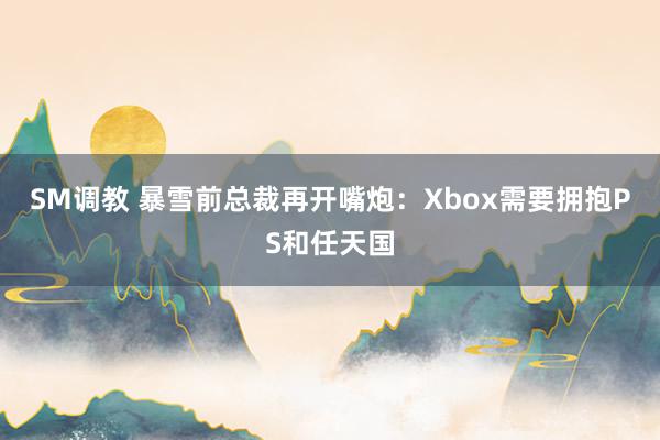 SM调教 暴雪前总裁再开嘴炮：Xbox需要拥抱PS和任天国