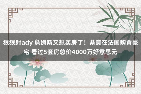 狠狠射ady 詹姆斯又想买房了！蓄意在法国购置豪宅 看过5套房总价4000万好意思元