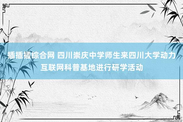 插插插综合网 四川崇庆中学师生来四川大学动力互联网科普基地进行研学活动